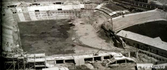 El estadio Santiago Bernabéu durante su construcción - Odio Eterno Al Fútbol Moderno