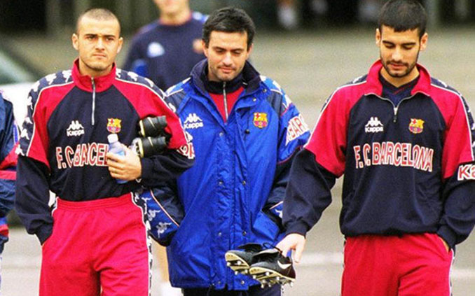 Luis Enrique junto a Mourinho y Guardiola en su primera temporada en el FC Barcelona - Odio Eterno Al Fútbol Moderno
