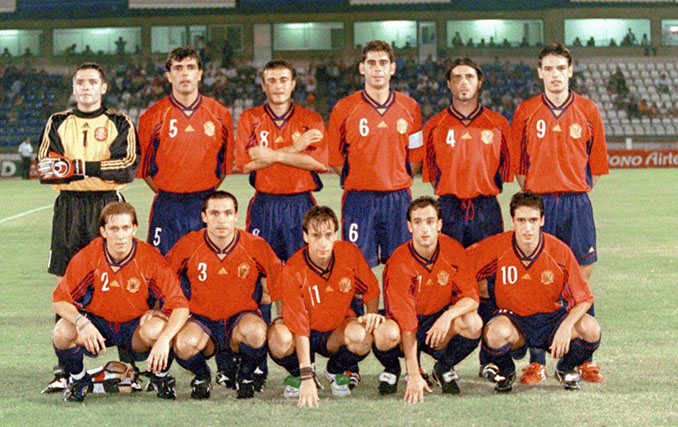 Once inicial de España en el partido frente a Chipre el 5 de septiembre de 1998 - Odio Eterno Al Fútbol Moderno