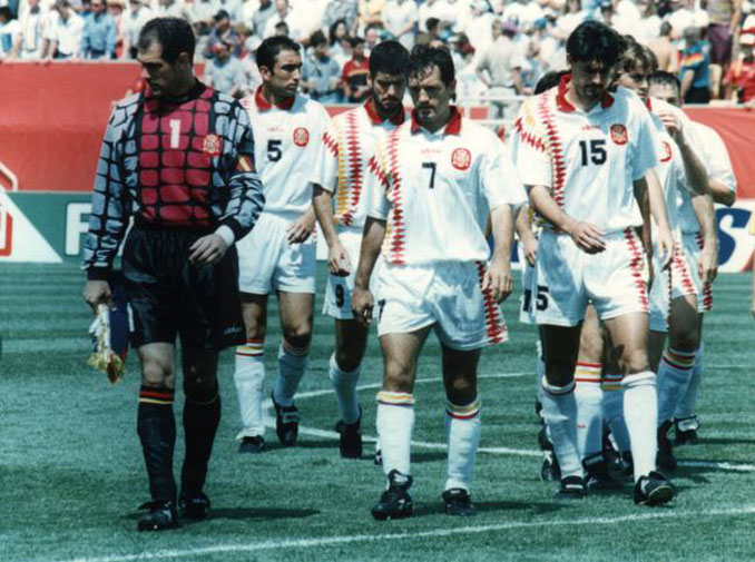España tras caer ante Italia en el Mundial '94 - Odio Eterno Al Fútbol Moderno