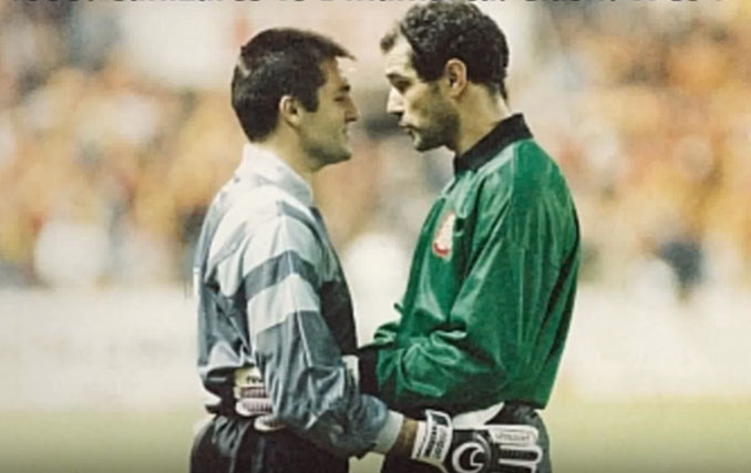 Cañizares y Zubizarreta en el España vs Dinamarca de 1993 - Odio Eterno Al Fútbol Moderno 