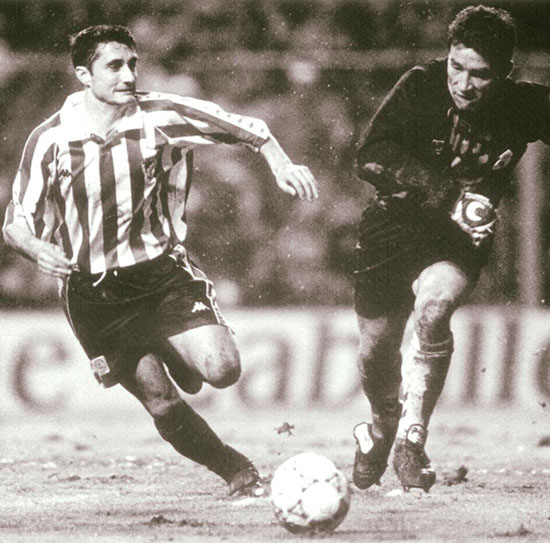 Valverde y Buyo en un Athletic vs Real Madrid de la década de 1990 - Odio Eterno Al Fútbol Moderno