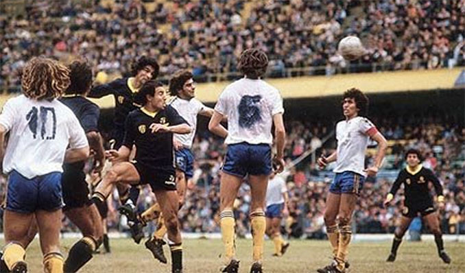 La camiseta con dorsales pintados que lució Boca Juniors ante Atlanta en 1984 - Odio Eterno Al Fútbol Moderno 