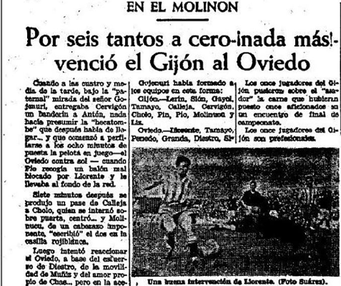 El Sporting goleó 6-0 al Oviedo en el derbi asturiano en 1945 - Odio Eterno Al Fútbol Moderno 