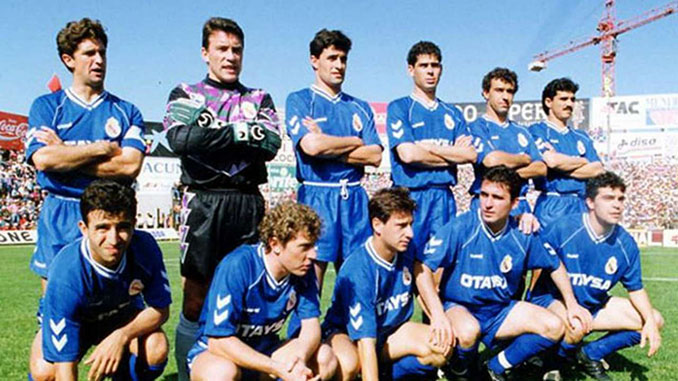 Real Madrid en los prolegómenos del partido ante el CD Tenerife el 7 de junio de 1992 - Odio Eterno Al Fútbol Moderno 
