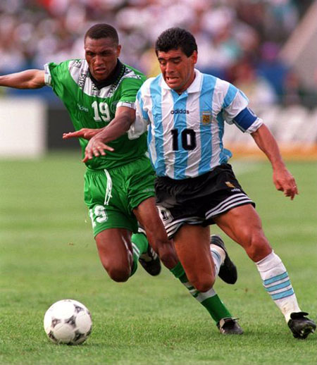 Maradona en su último partido con Argentina - Odio Eterno Al Fútbol Moderno 