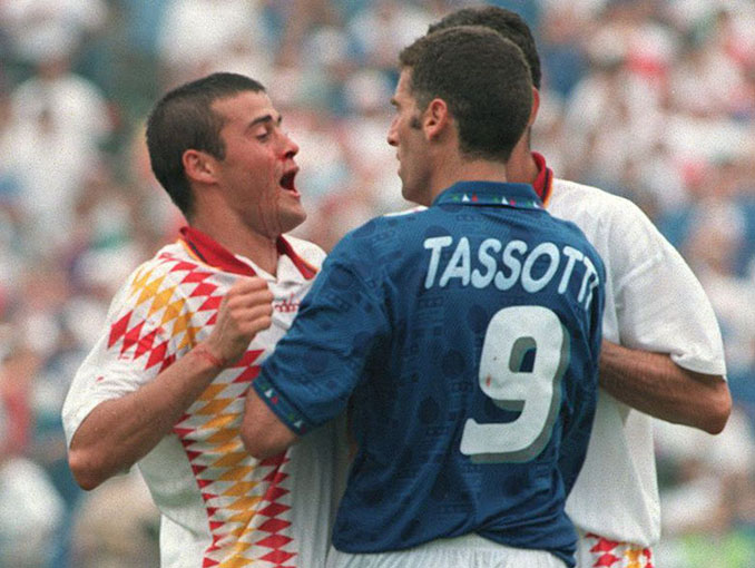 Luis Enrique y Tassotti en el Mundial de 1994 - Odio Eterno Al Fútbol Moderno