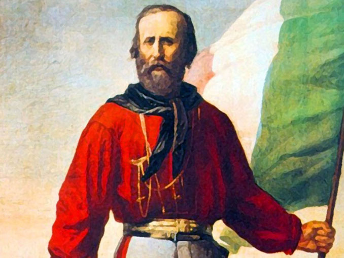Giuseppe Garibaldi con su característica camisa roja - Odio Eterno Al Fútbol Moderno
