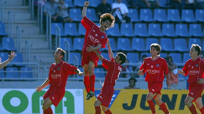 Sergio Pachón celebrando uno de sus cuatro goles al Tenerife - Odio Eterno Al Fútbol Moderno